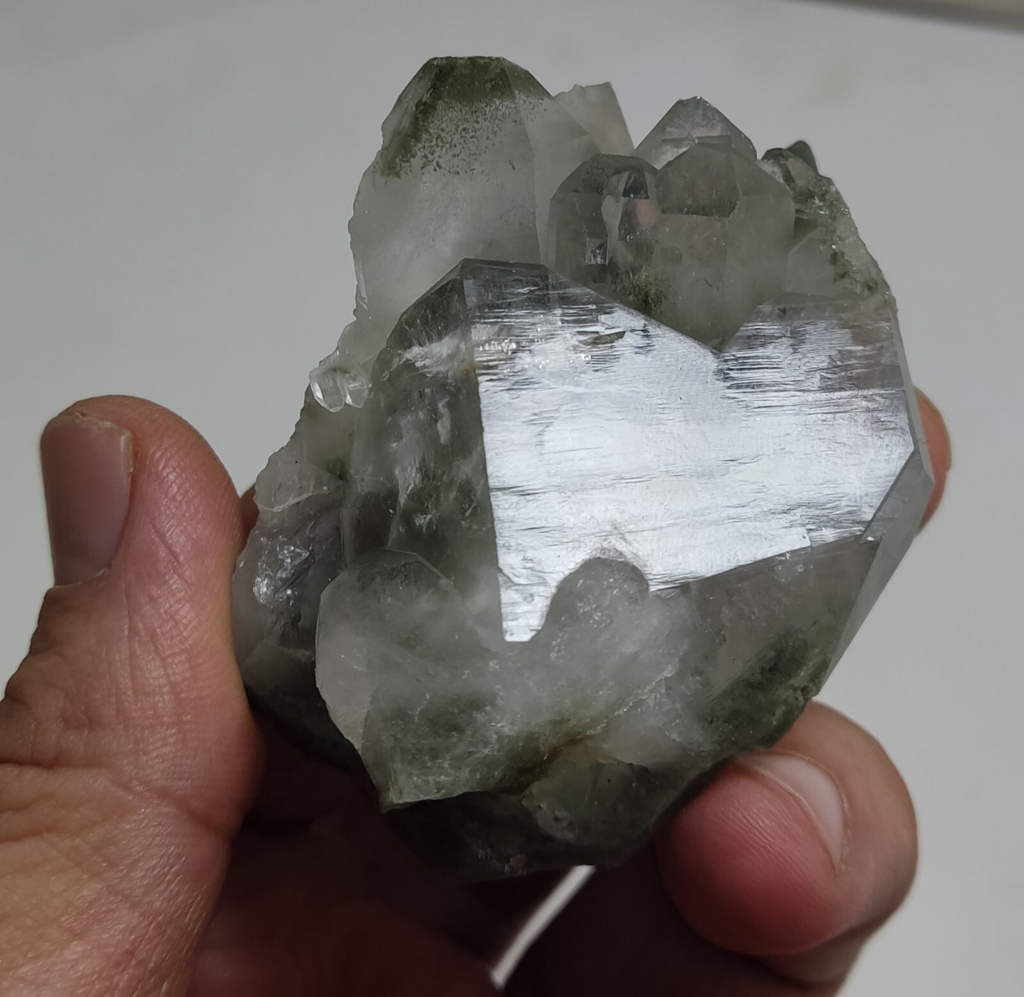 A very Aesthetic Natural beautifully terminated Chlorite Quartz crystal 88 grams