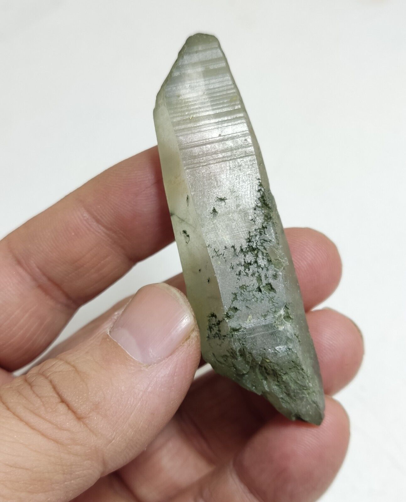 An Aesthetic Natural beautifully terminated Chlorite Quartz crystal 36 grams