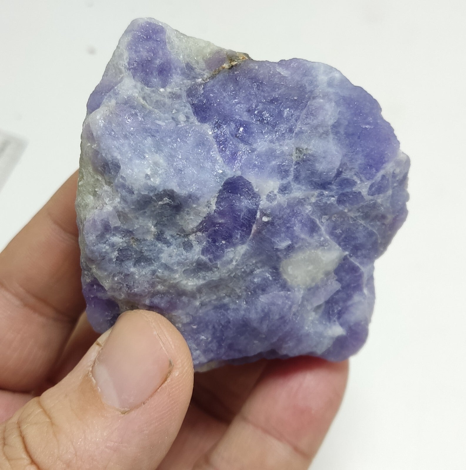 An amazing specimen of hackmanite highly Tenebrescent 143 grams