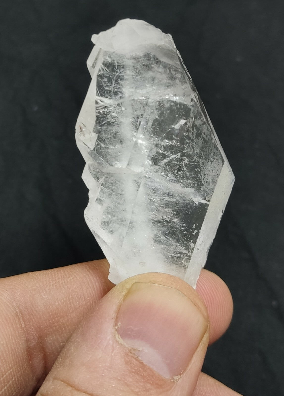 An amazing specimen of terminated faden Quartz crystal 30 grams