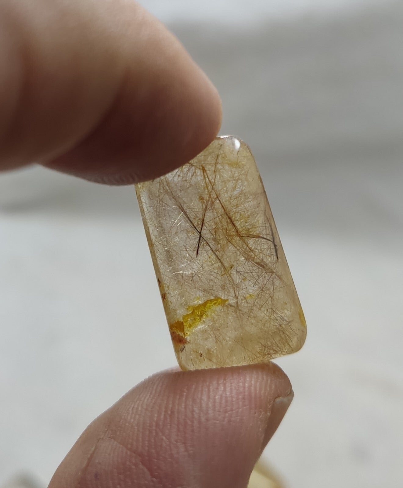 An amazing lot of Rutilated polished quartz tumbles 44 grams