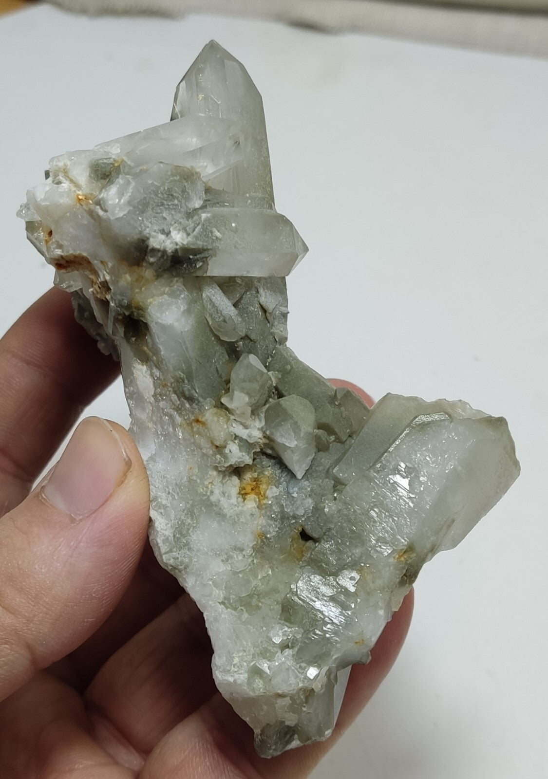 An Aesthetic Natural terminated chlorite Quartz specimen 210 grams