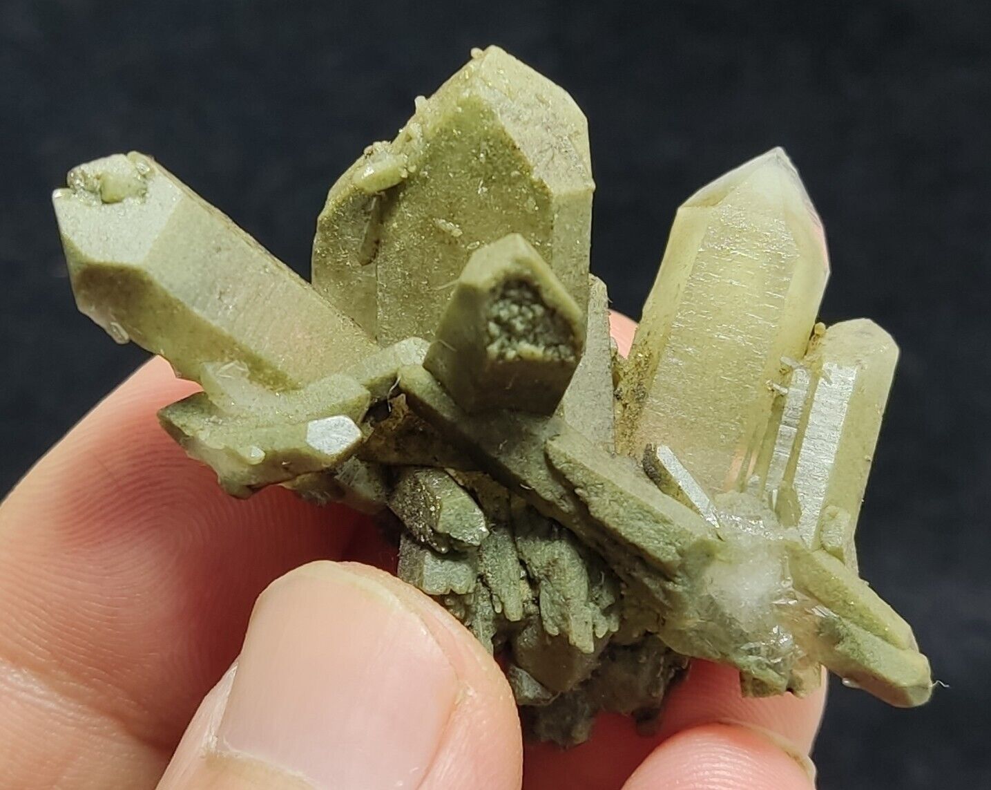 An Aesthetic specimen of chlorite quartz 23 grams