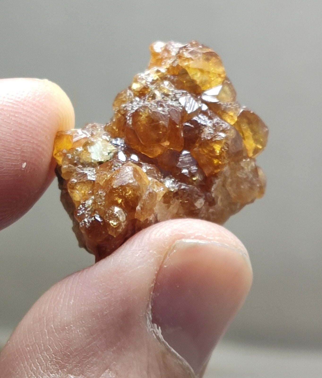 An Aesthetic natural terminated hessonite thumbnail specimen 13 grams