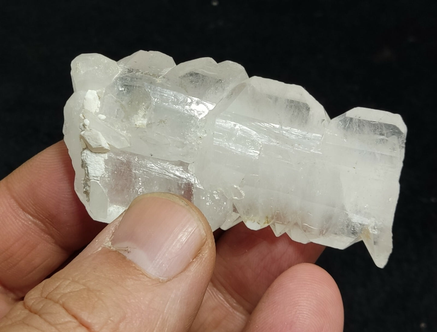 An amazing specimen of terminated faden Quartz crystal 42 grams