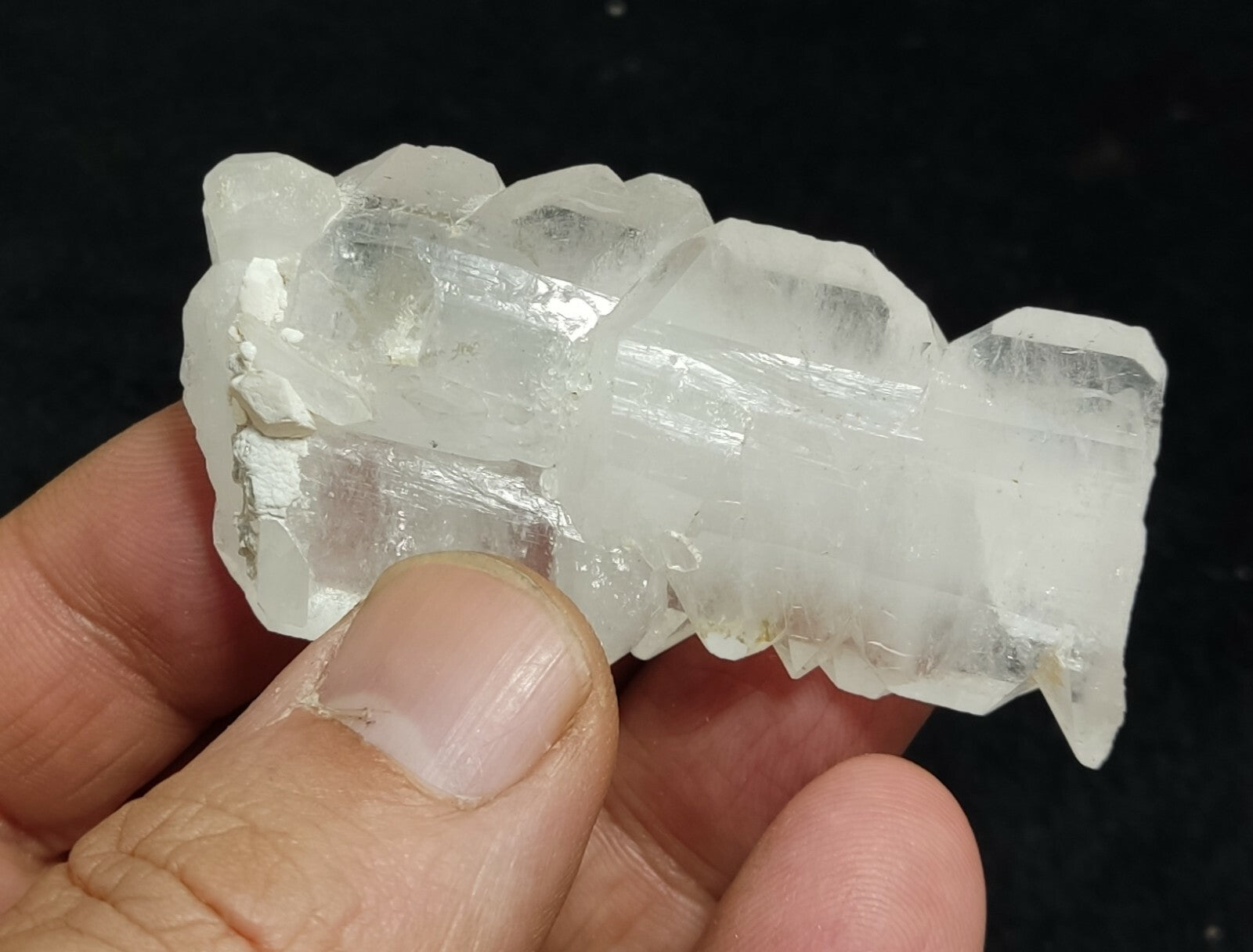An amazing specimen of terminated faden Quartz crystal 42 grams