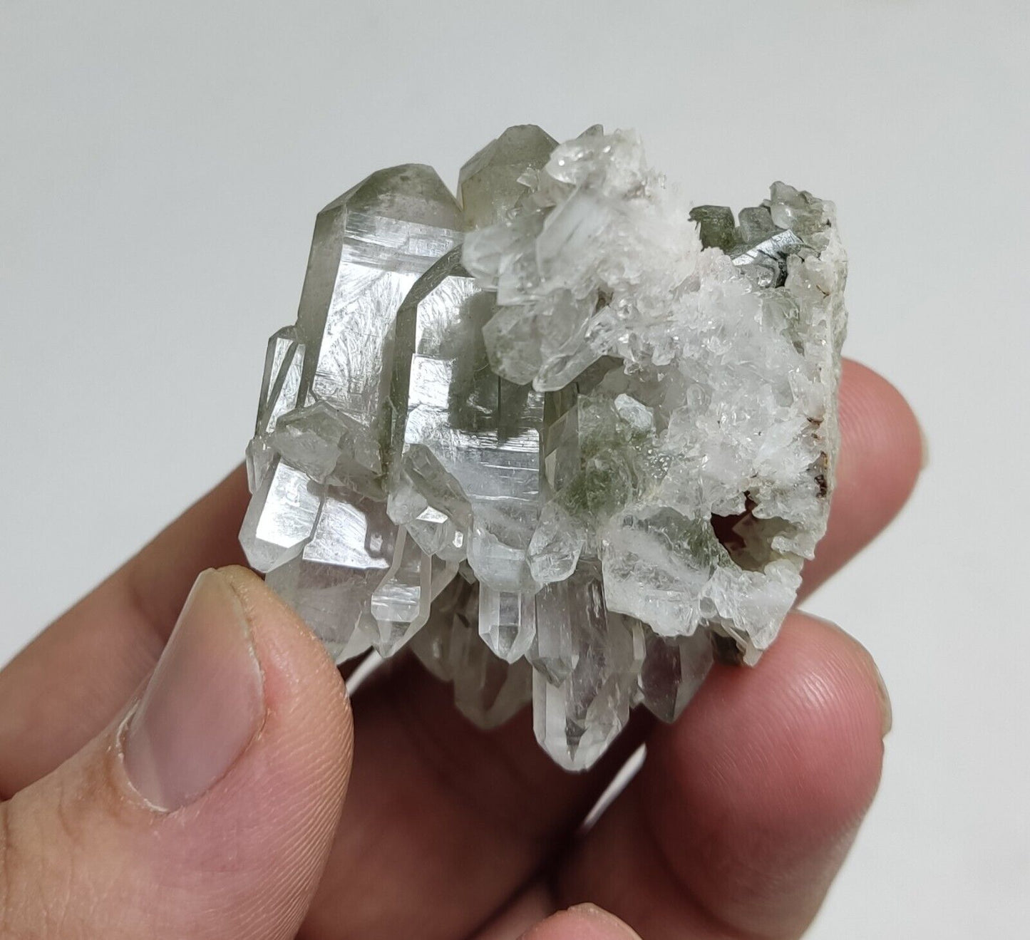 An Aesthetic Natural beautifully terminated Chlorite Quartz specimen 55 grams