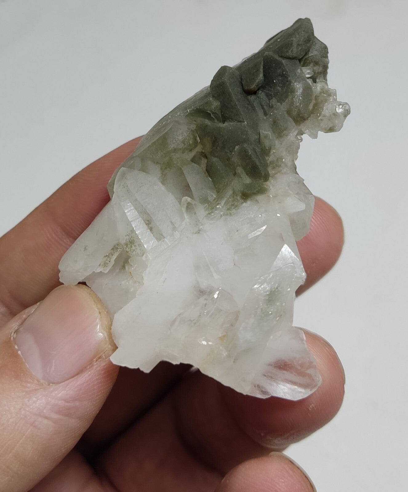 An Aesthetic Natural Quartz specimen with chlorite inclusions 58 grams