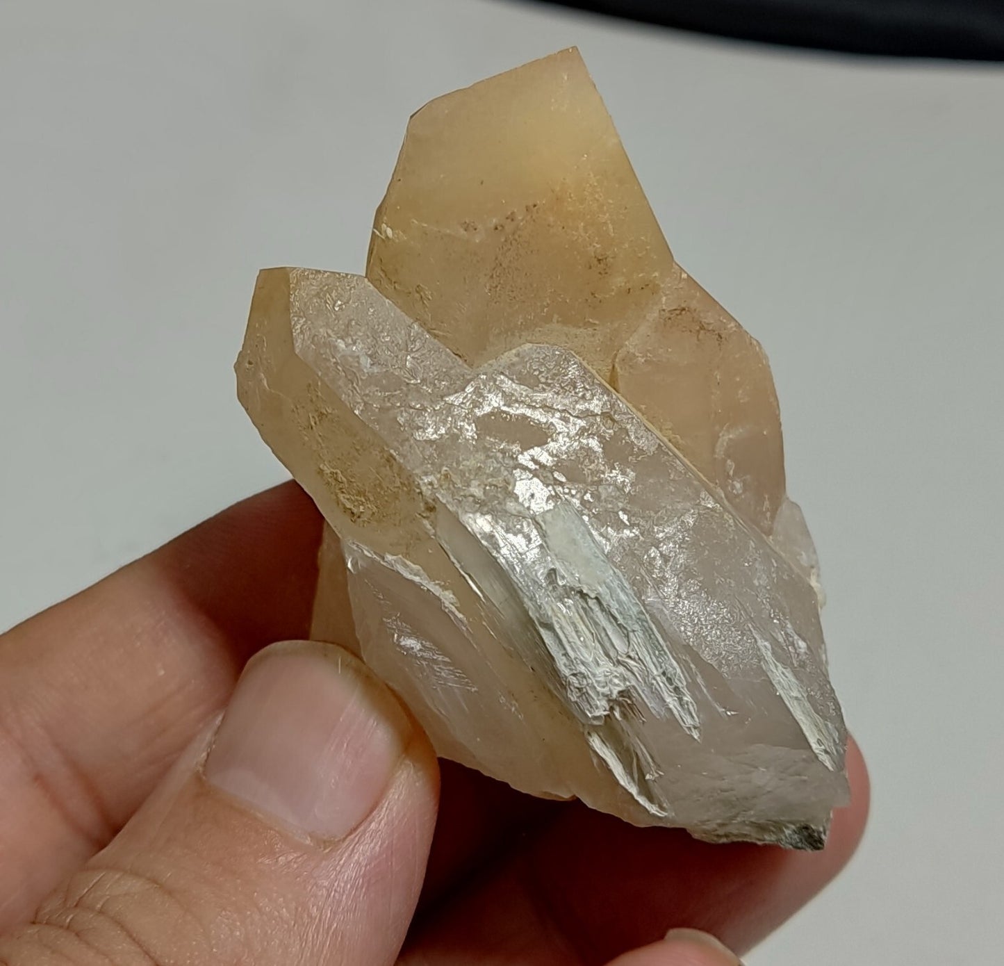 Amphibole included Quartz crystal 88 Grams