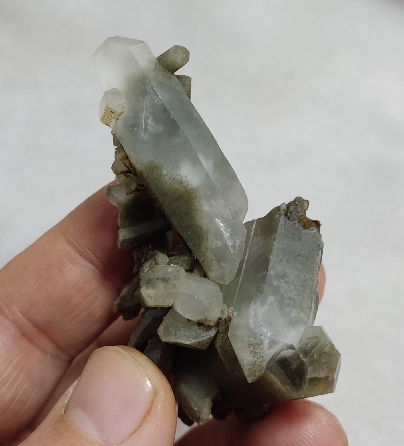 An Aesthetic terminated chlorite Quartz specimen 47 grams