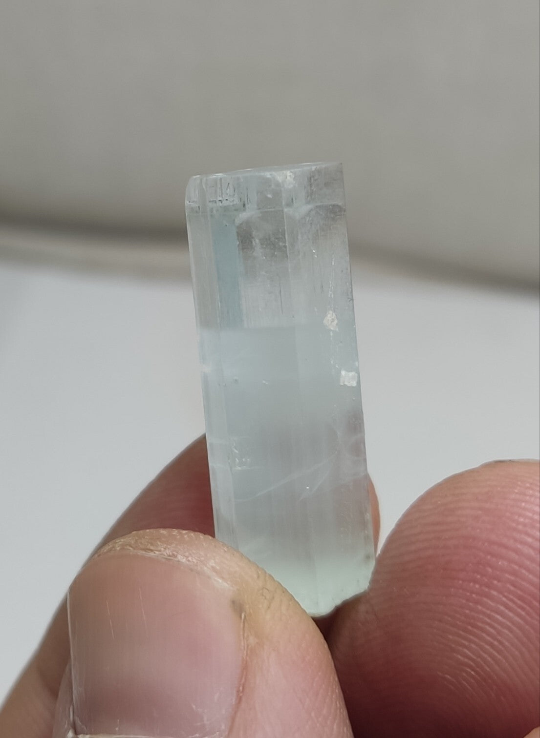 An Aesthetic specimen of double terminated aquamarine crystal 6 grams