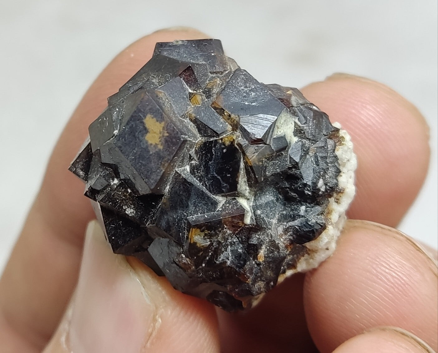 An Aesthetic specimen of andradite garnets on matrix 18 grams