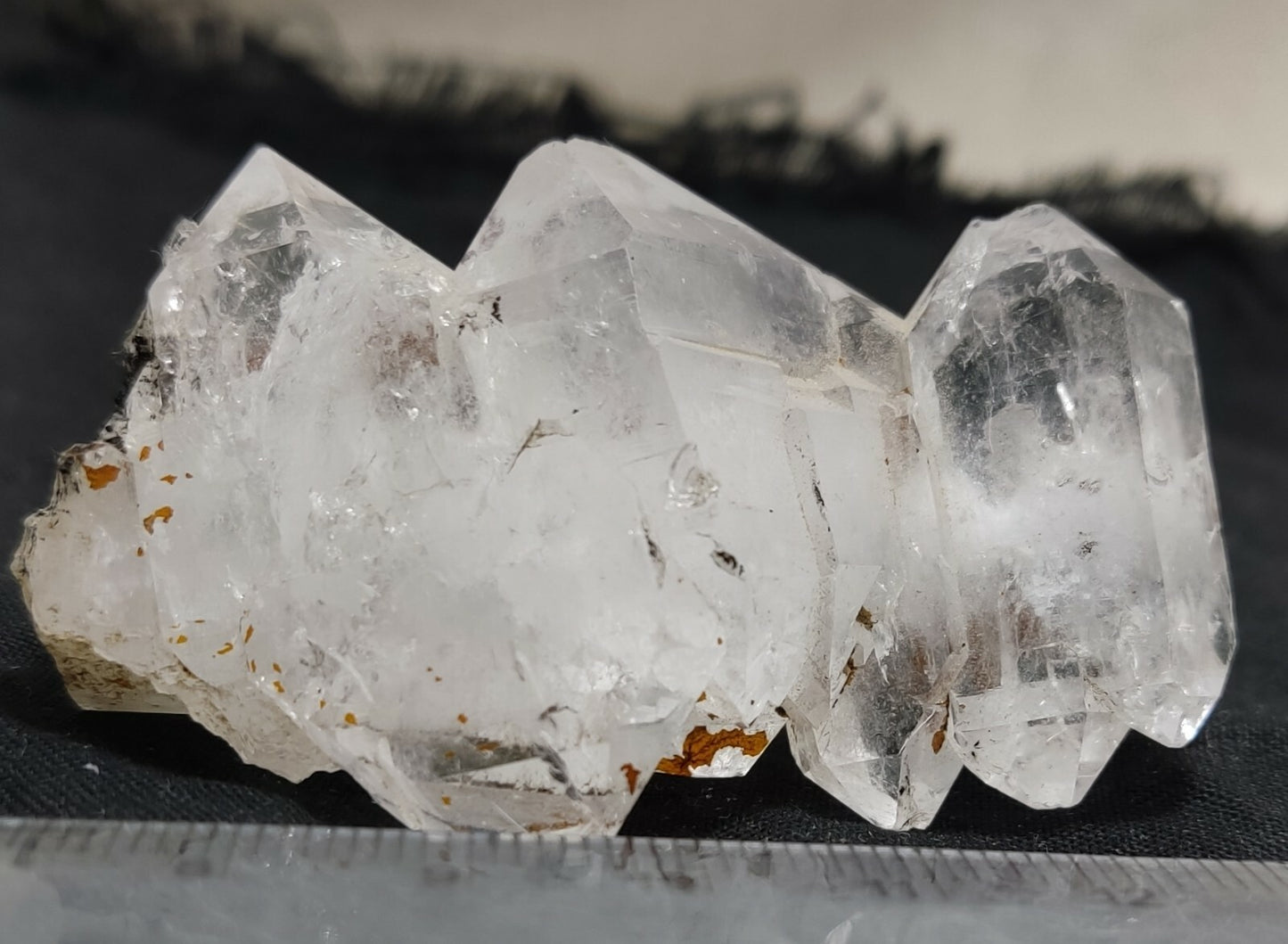 An amazing specimen of terminated faden Quartz crystal 65 grams