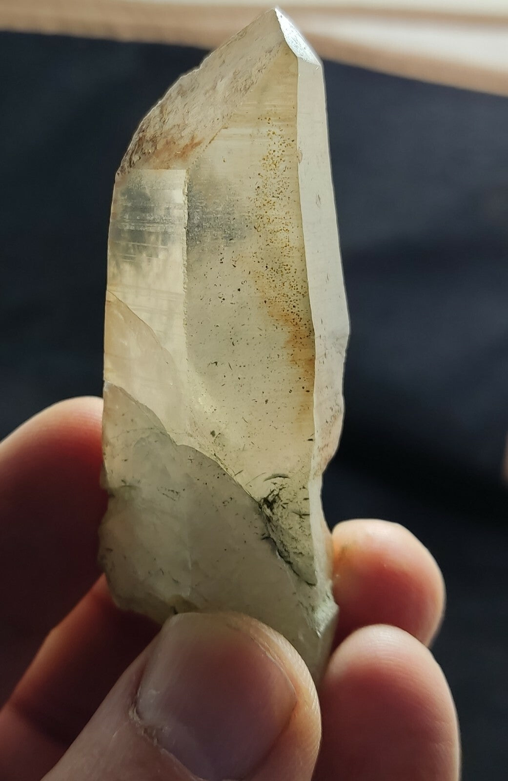 A very Aesthetic Natural beautifully terminated Chlorite Quartz crystal 56 grams