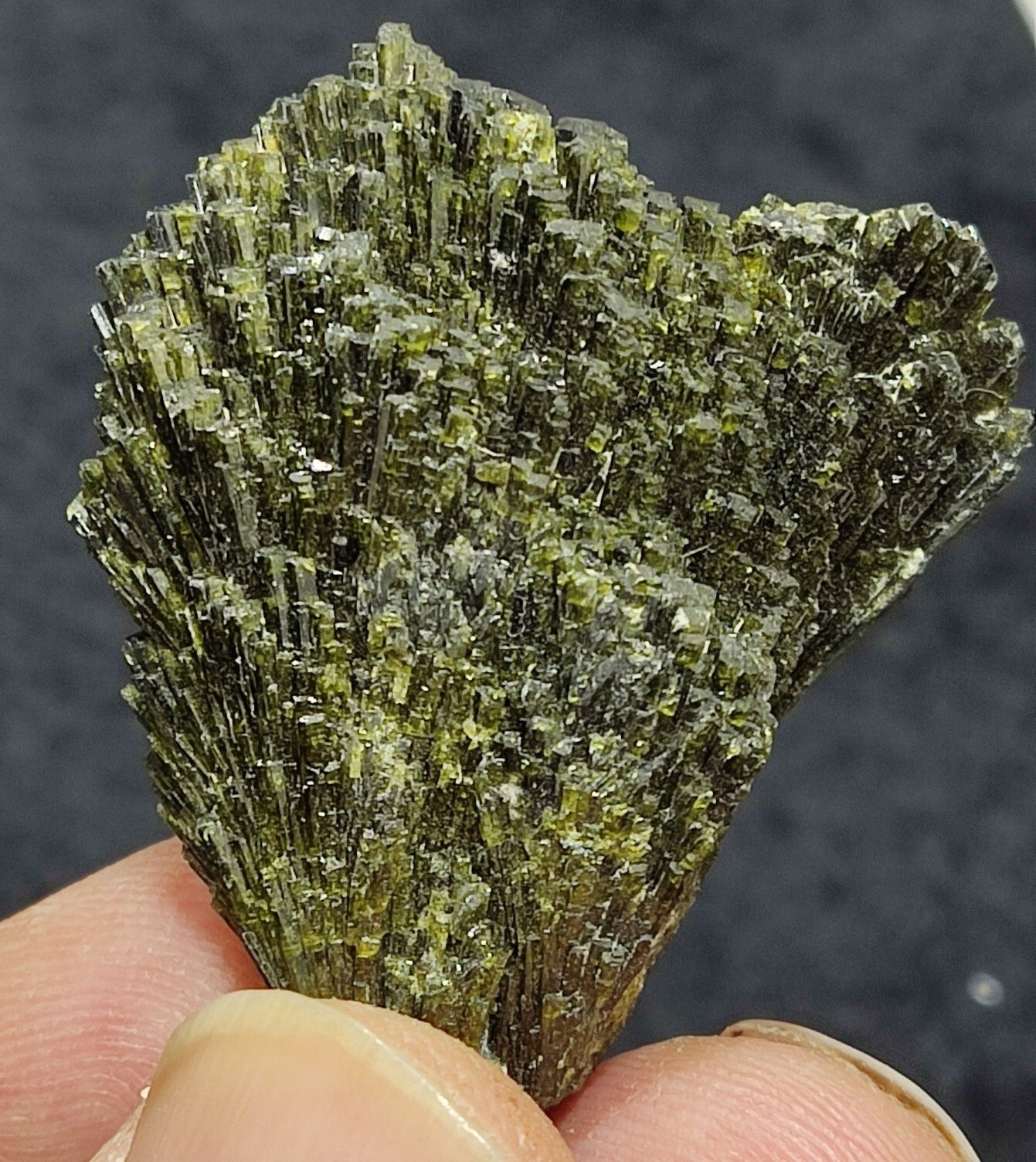 Single natural Epidote Crystal spray formations 22 grams