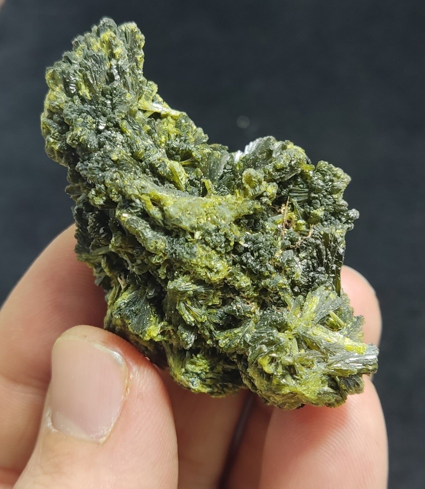 An Aesthetic specimen of epidote cluster 55 grams