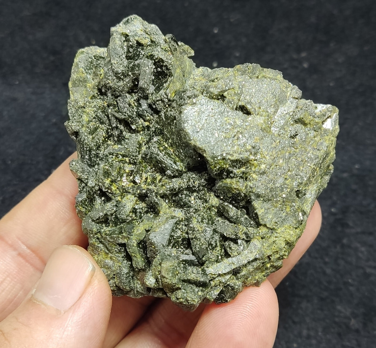An Aesthetic Natural terminated epidote crystal specimen 131 grams