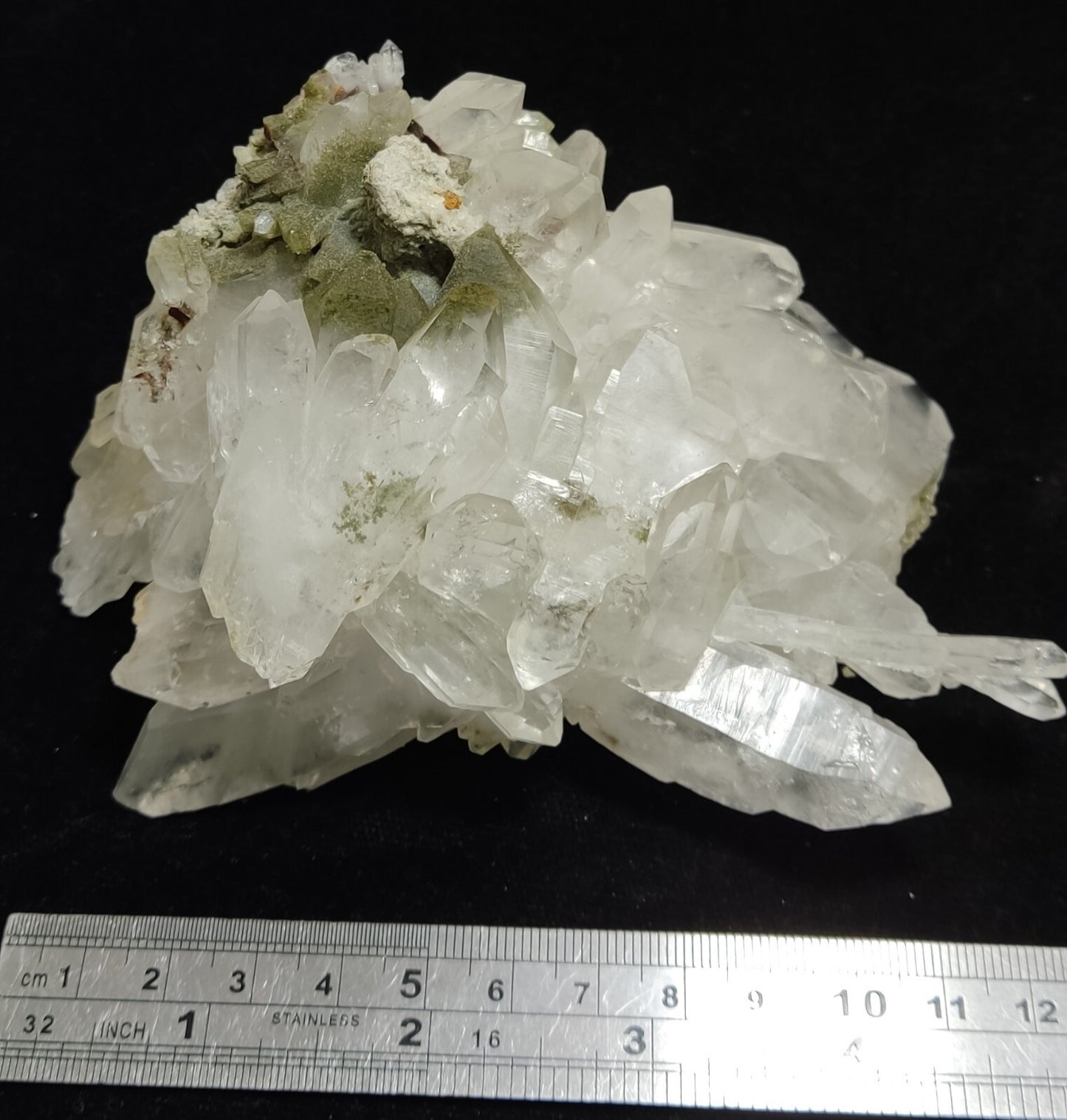 An Aesthetic large terminated Quartz cluster with chlorite inclusions 495 grams