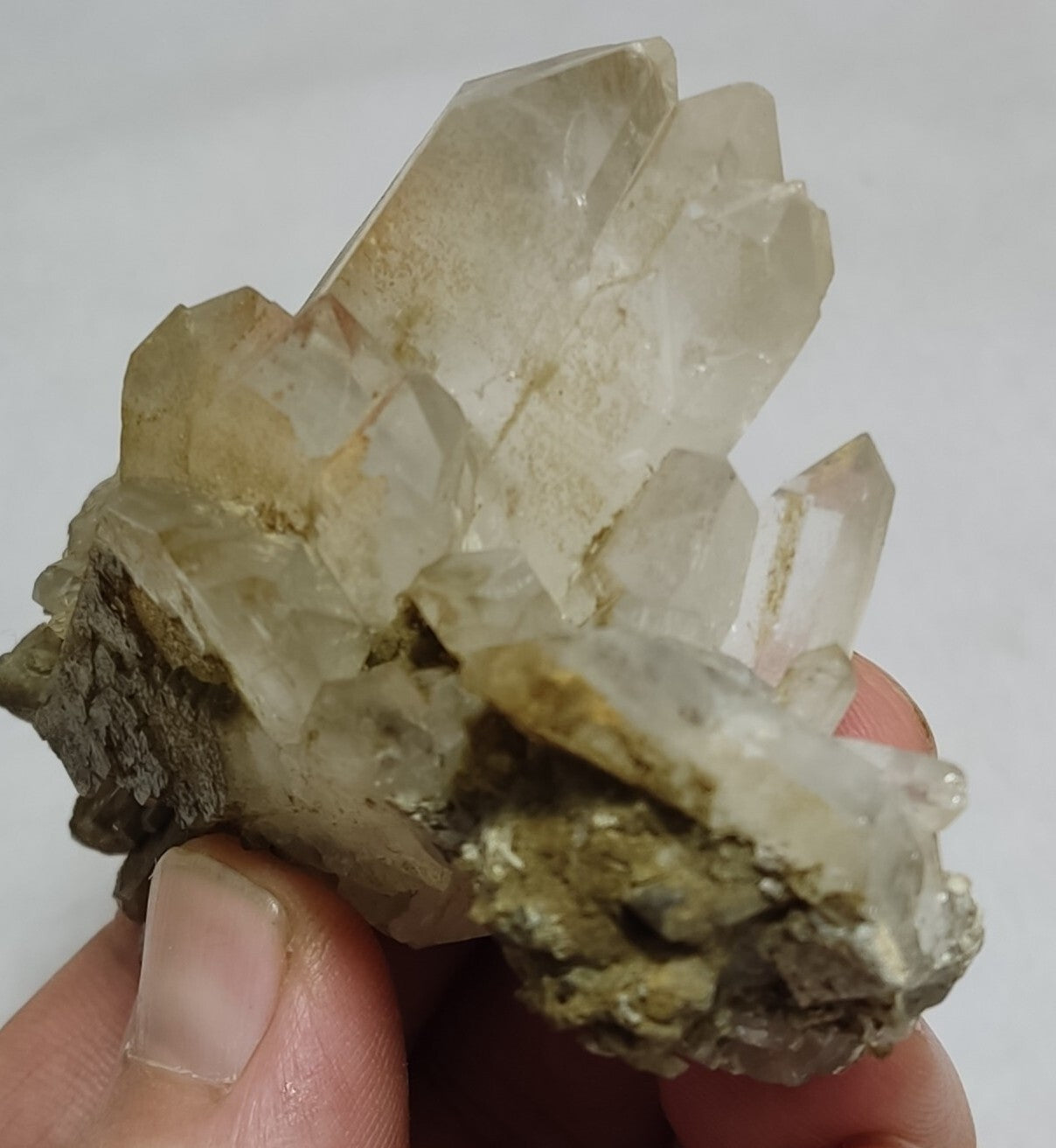 An Aesthetic Natural beautifully terminated Chlorite Quartz cluster 229 grams