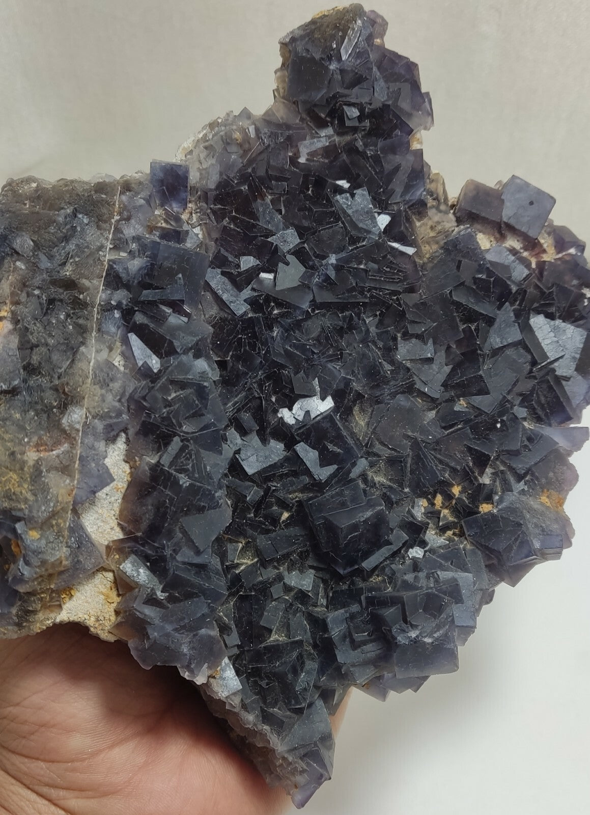 An amazing specimen of cubic light purple Fluorite 1830 grams