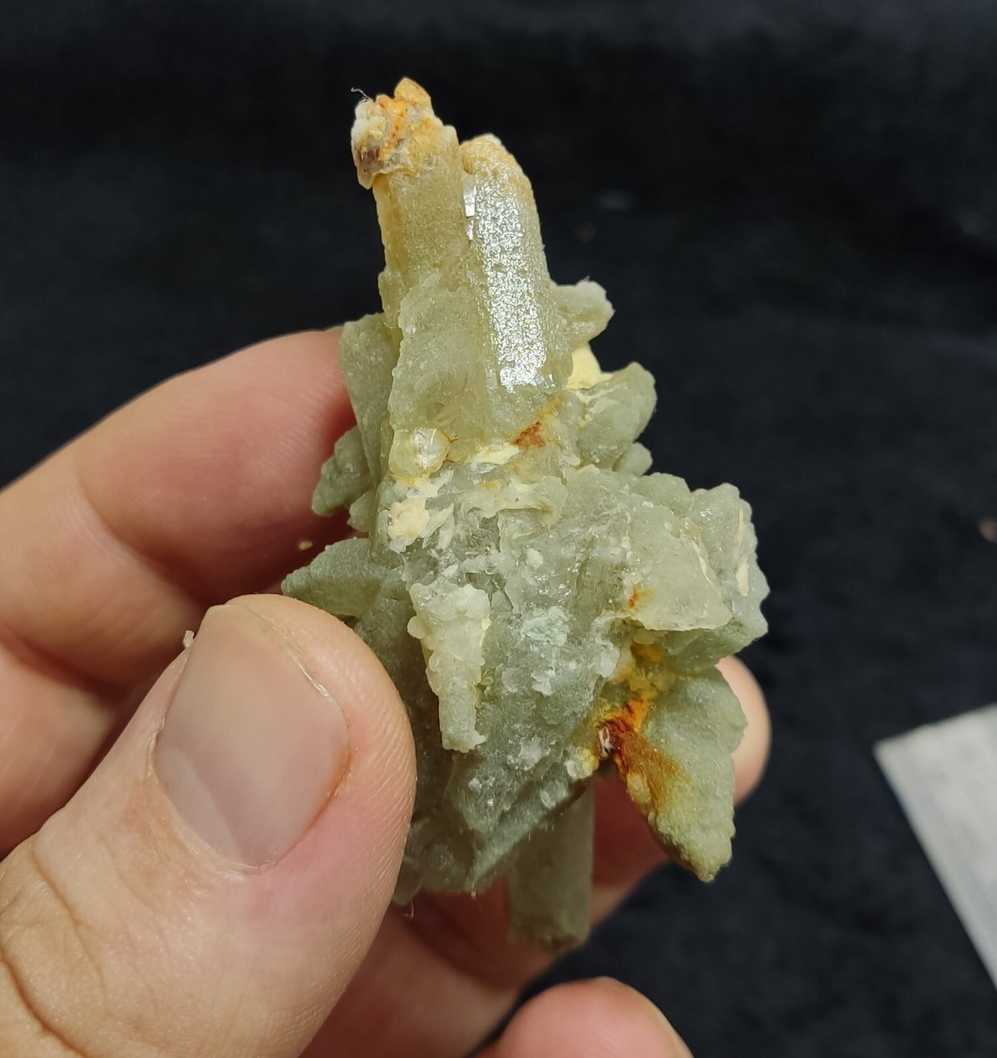An Aesthetic terminated chlorite Quartz cluster 45 grams