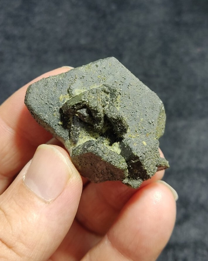 Dark Green Lusterous Epidote Crystal 44 grams