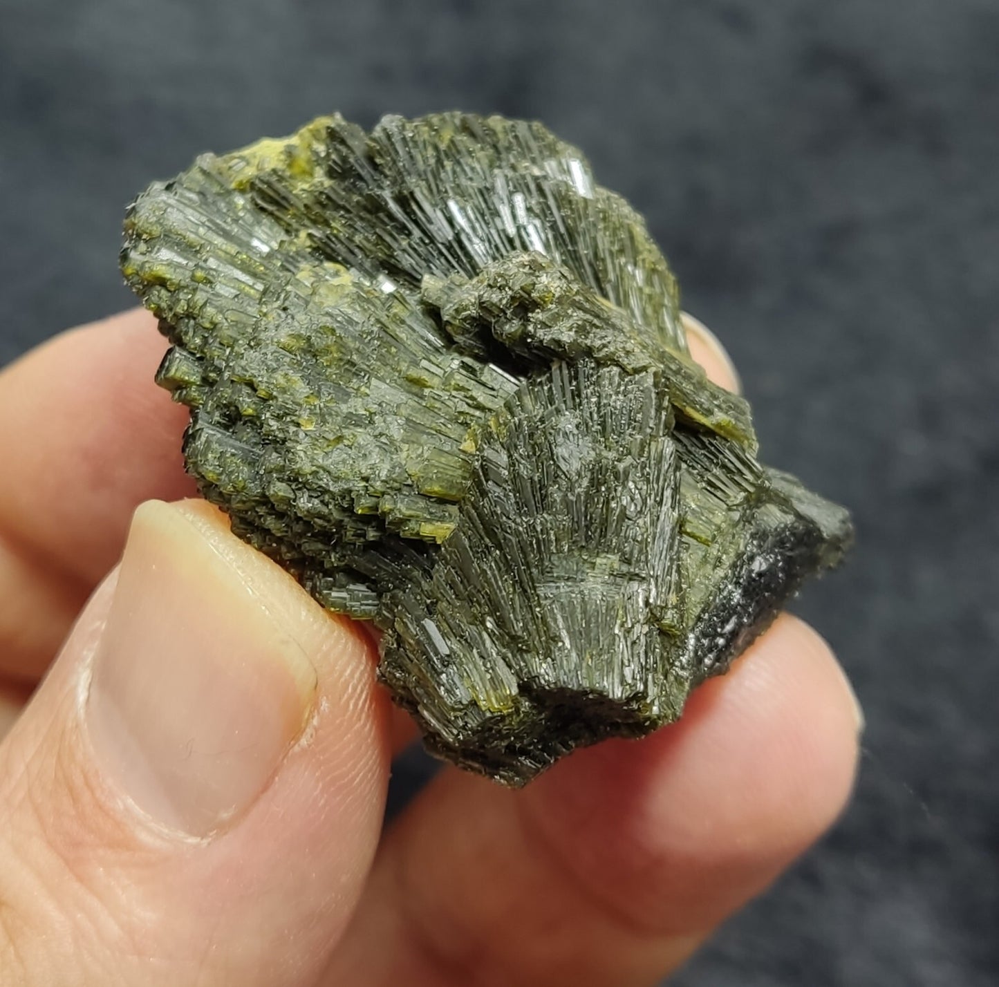 Single natural Epidote Crystal spray formations 39 grams