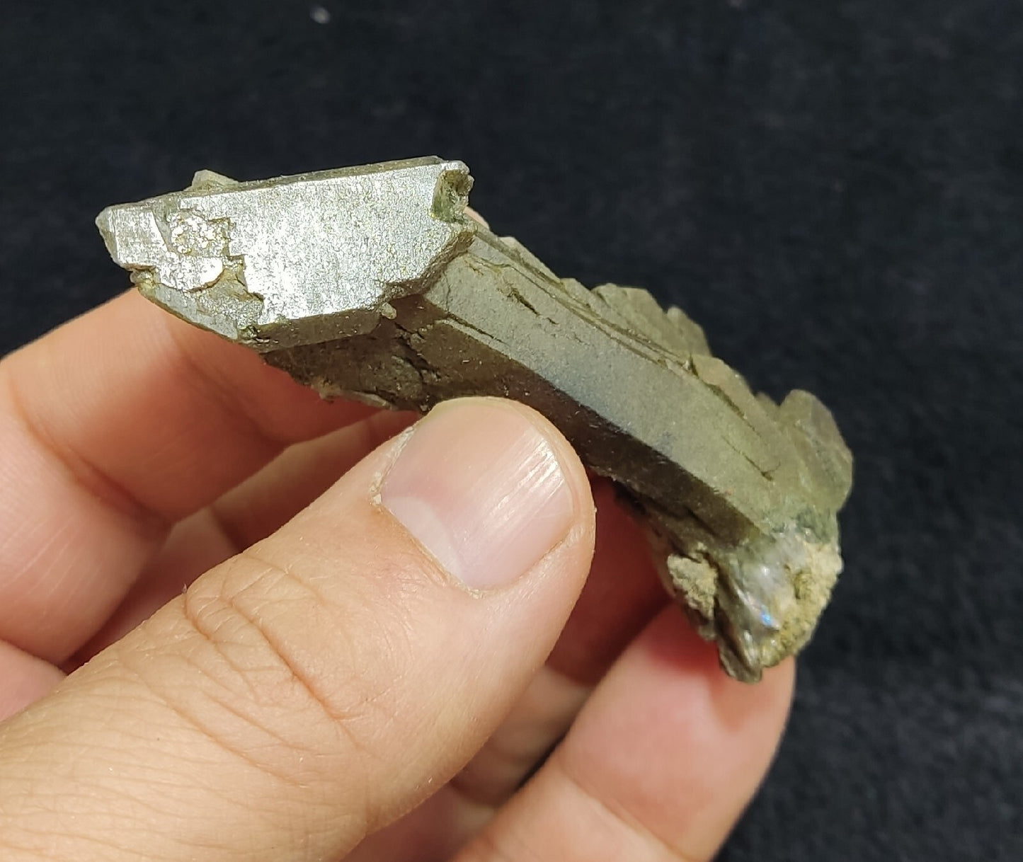 Natural Chlorite Quartz Crystal Bended Formations  35 grams