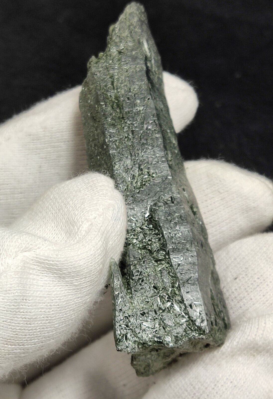 An Aesthetic Natural etched terminated Chlorite Quartz crystal specimen 50 grams