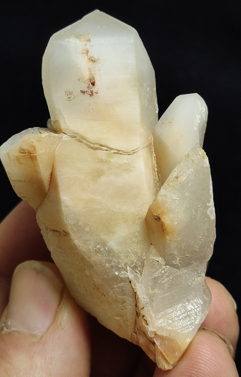 70 grams natural quartz crystal specimen with amphibole inclusions