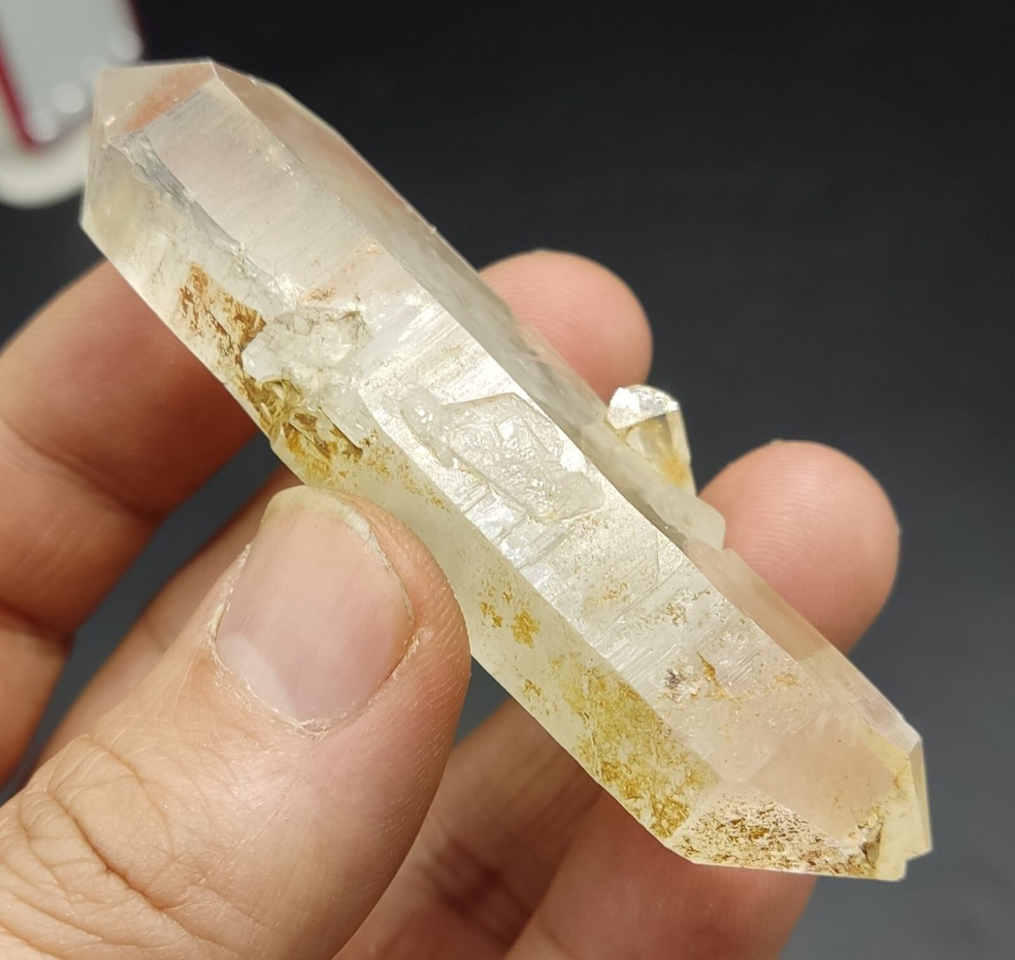 An Aesthetic gemmy double terminated Quartz crystal 68 grams