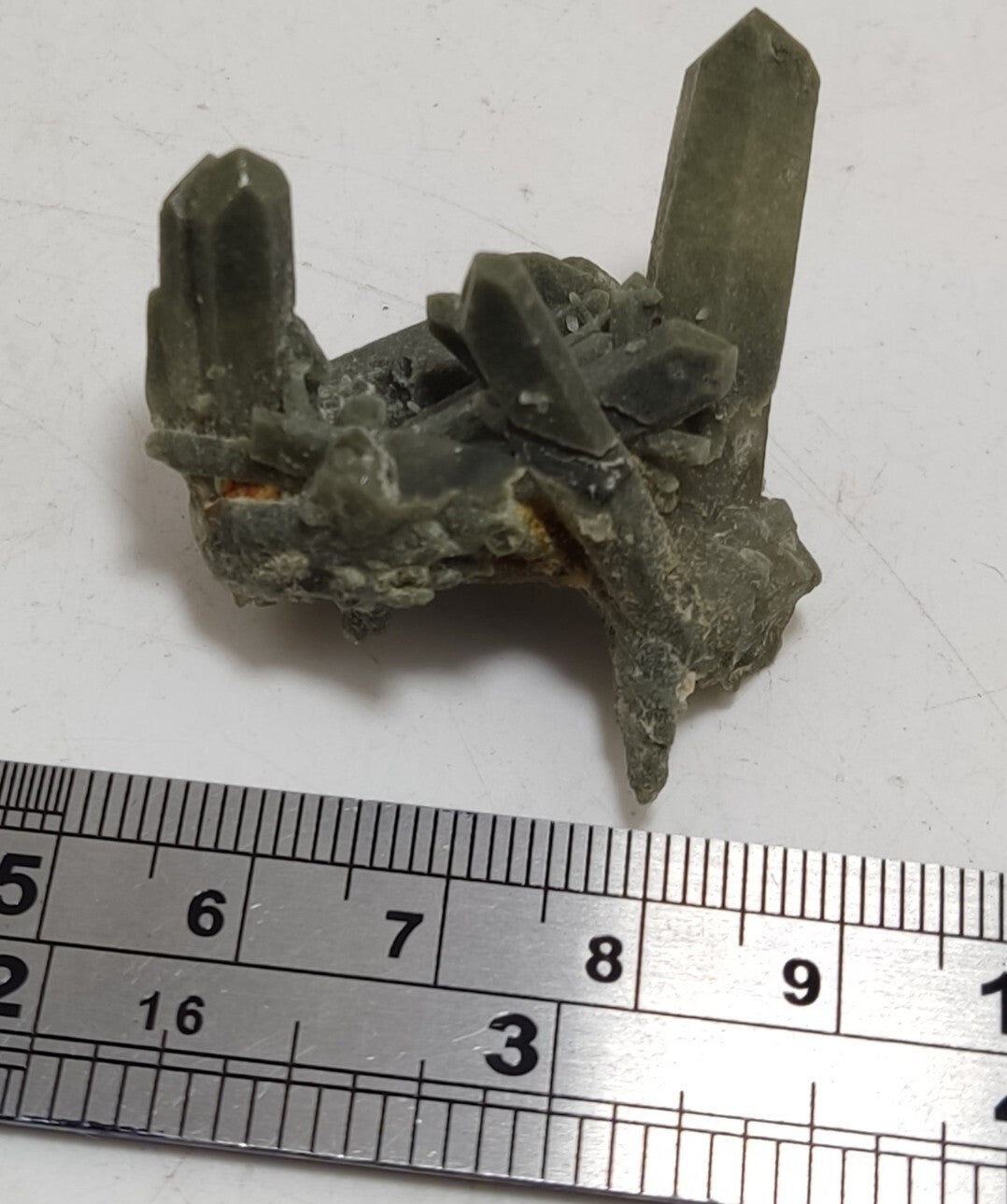 An Aesthetic terminated chlorite Quartz cluster 14 grams