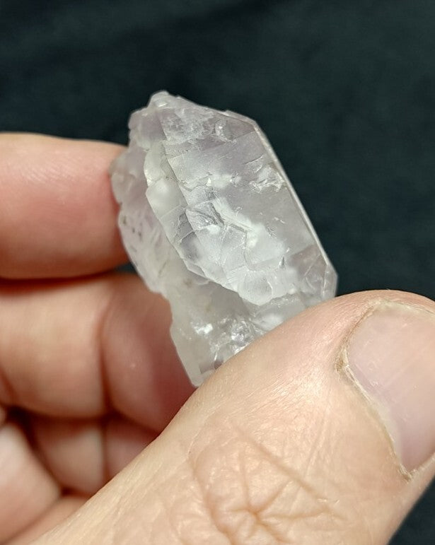 Miniature Etched Natural Transparent Quartz Amethyst Double Terminated 21 grams