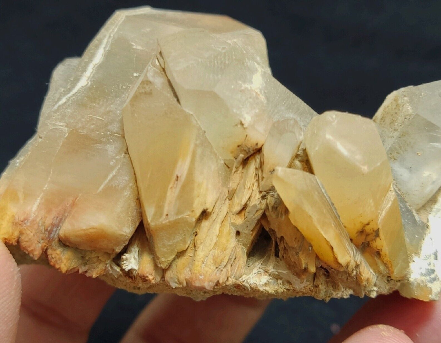Amphibole included quartz cluster specimen 179 grams