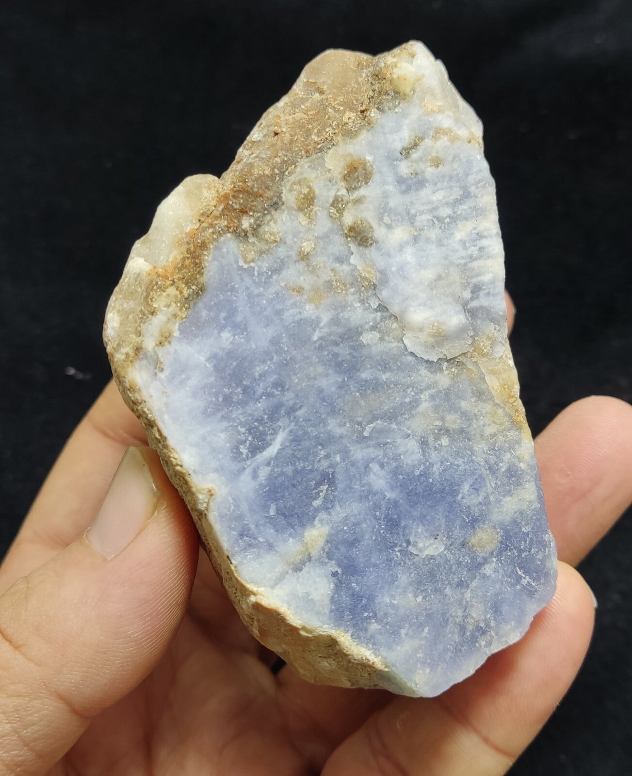 An Aesthetic Natural fluorescent rough Hackmanite specimen 315 grams