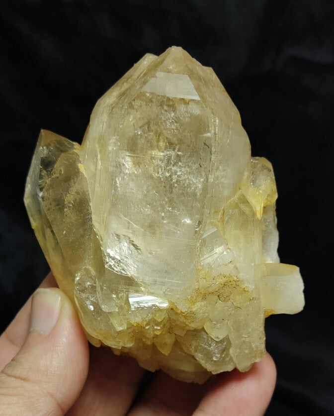 Natural Light Yellow Quartz Crystal 273 grams