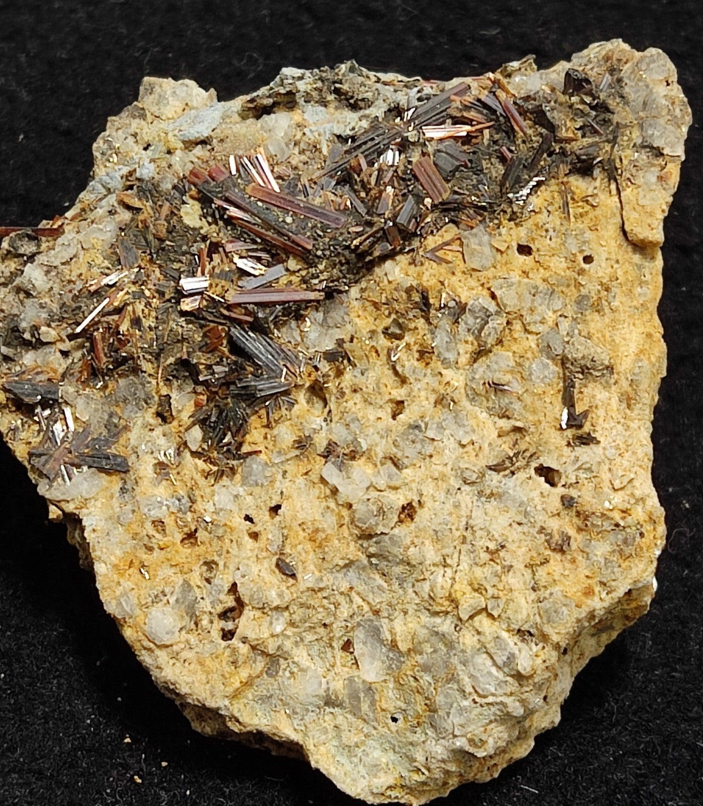 An Aesthetic Natural specimen of rutile crystals on matrix 48 grams