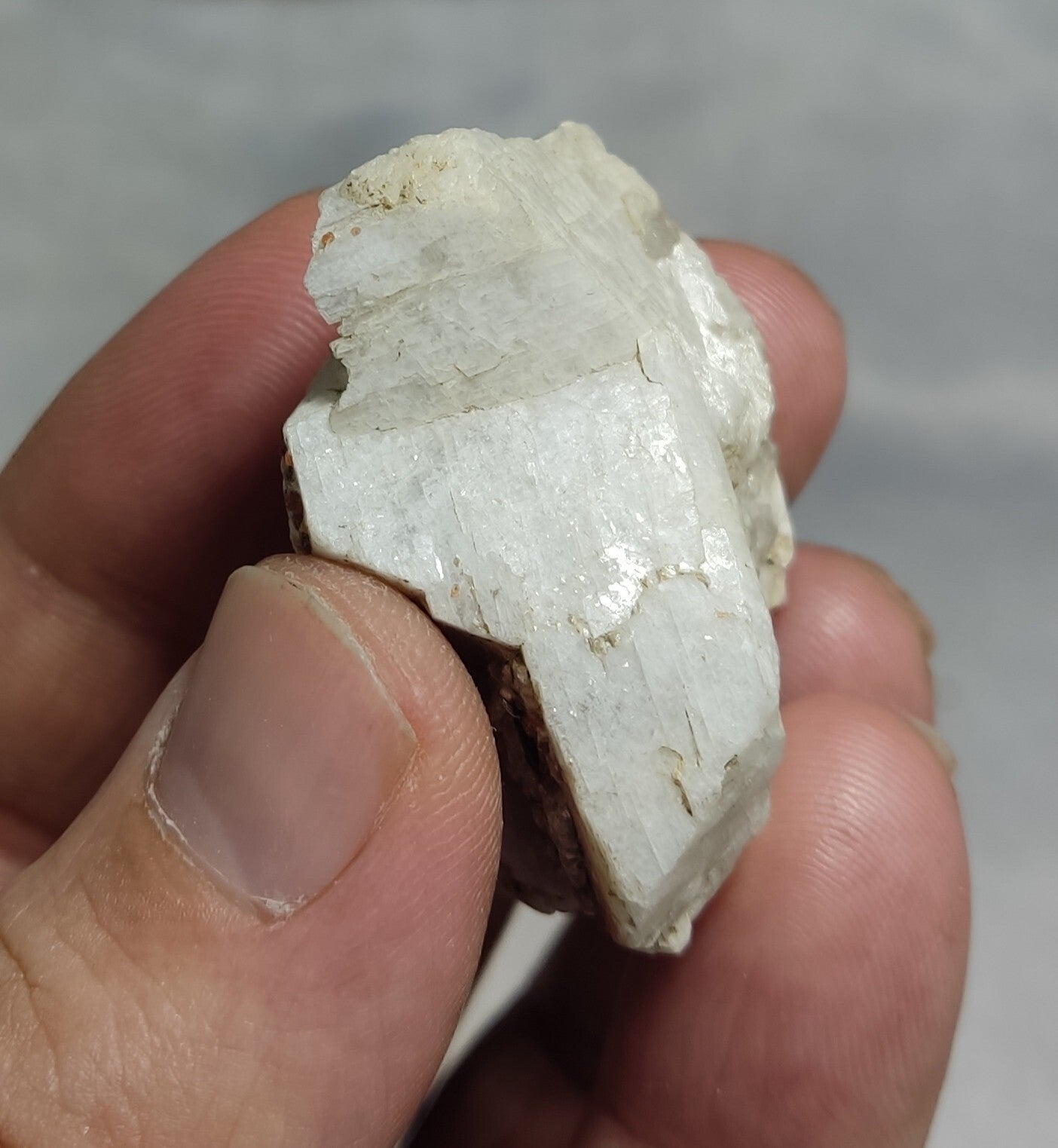 Small Sized Specimen Of Garnet Spessartine On Feldspar 34 grams