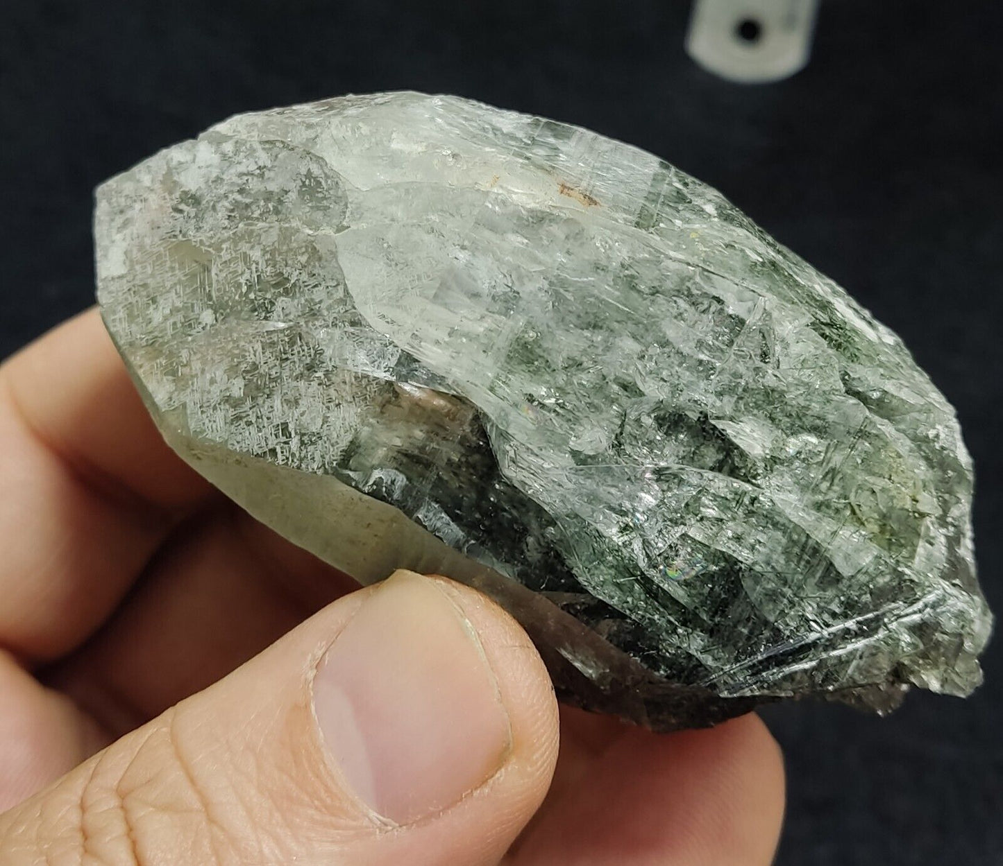 An Aesthetic Natural terminated chlorite quartz crystal 129 grams