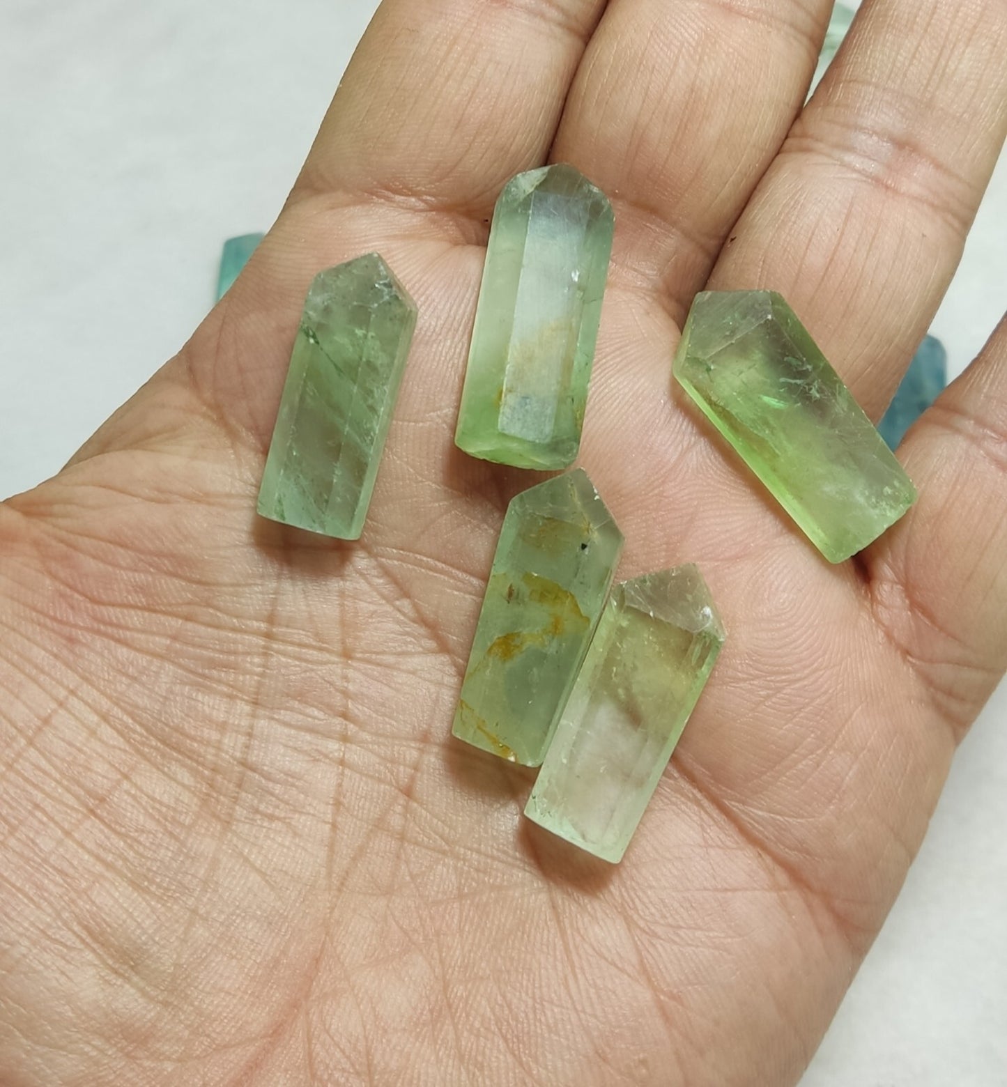 multi color fluorite polished pendants 168 grams