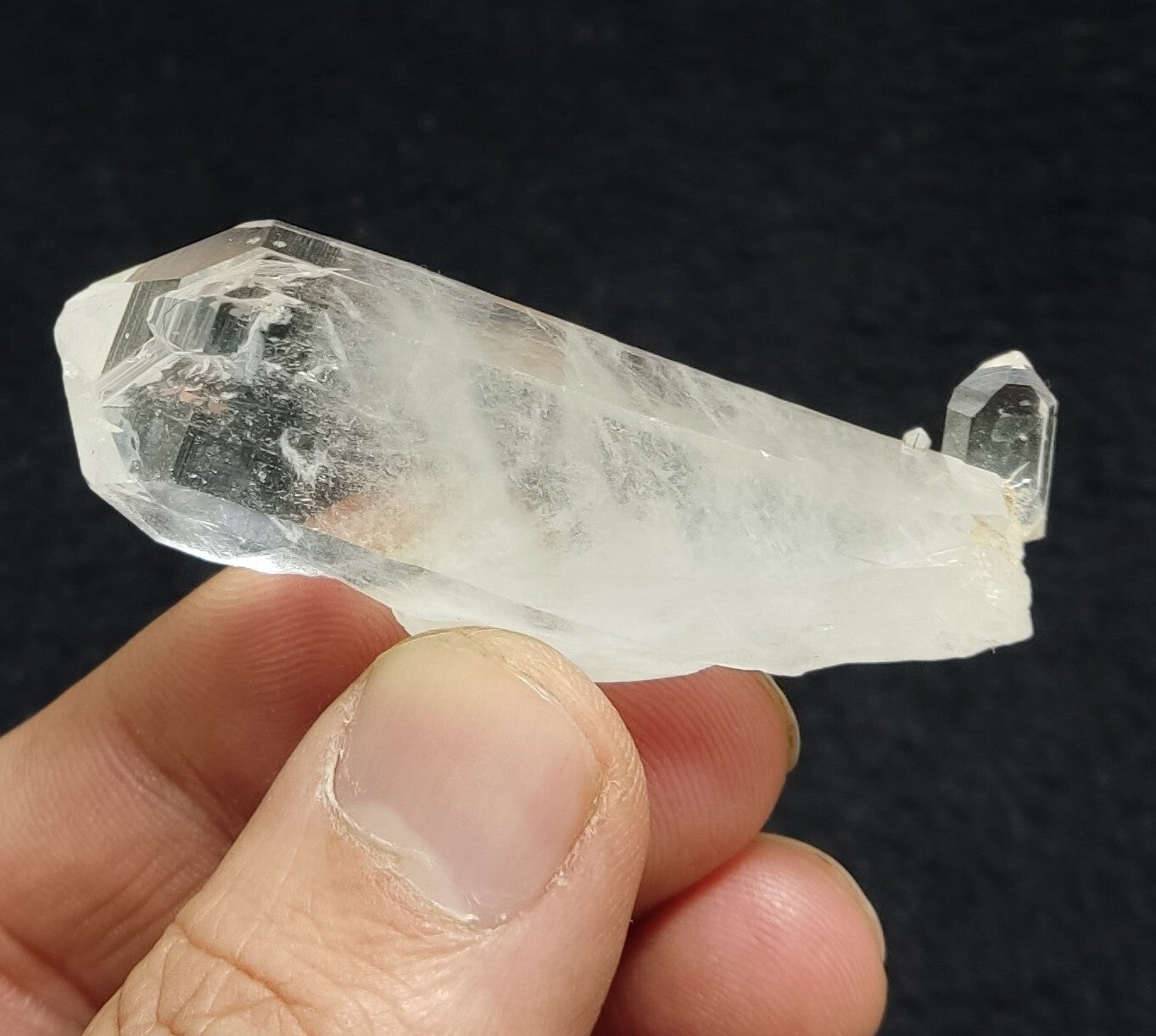 An Aesthetic terminated Quartz crystal with chlorite inclusions 27 grams