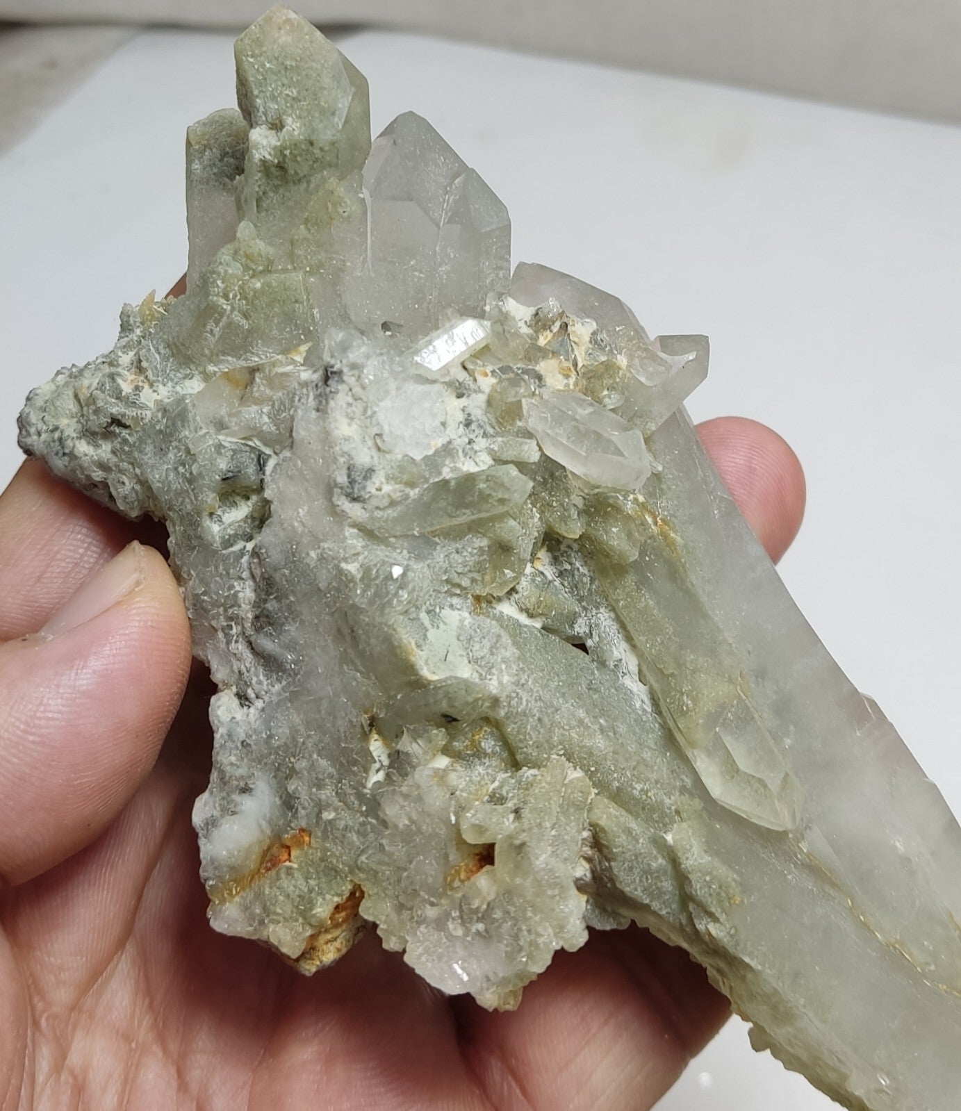 An Aesthetic Natural beautifully terminated Chlorite Quartz specimen 262 grams