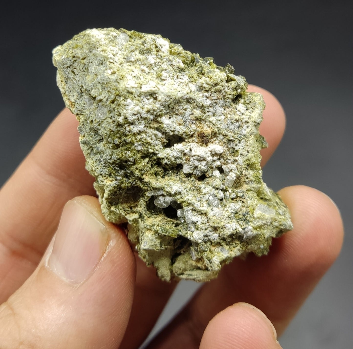 An Aesthetic specimen of epidote cluster 49 grams