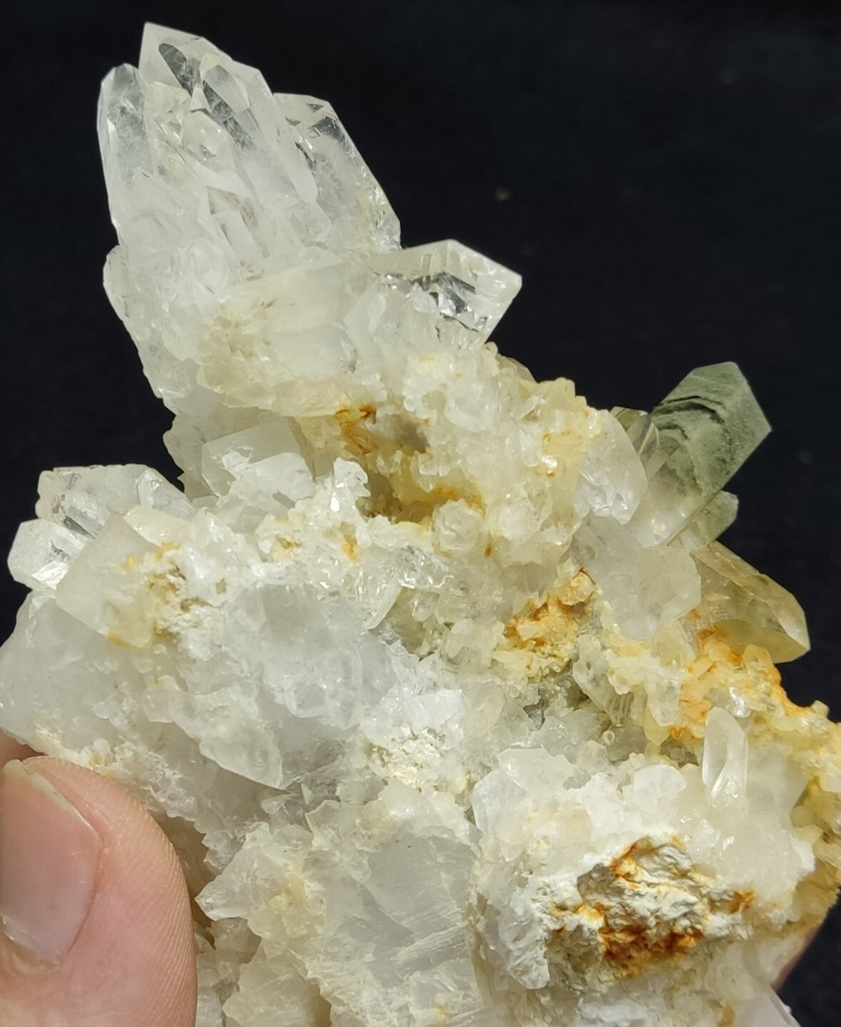 An amazing specimen of chlorite quartz cluster 294 grams
