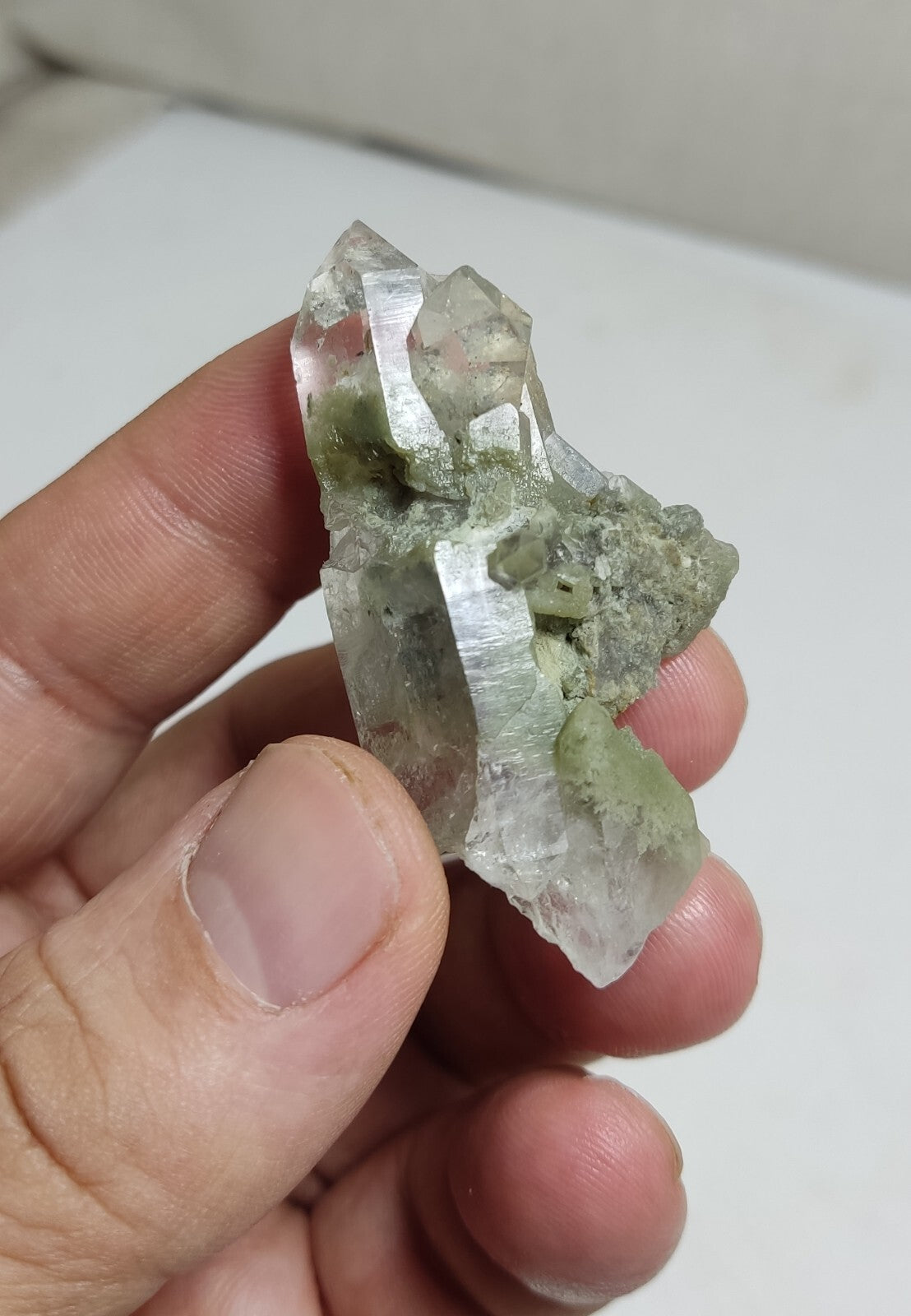 An Aesthetic Natural beautifully terminated Chlorite Quartz specimen 23 grams