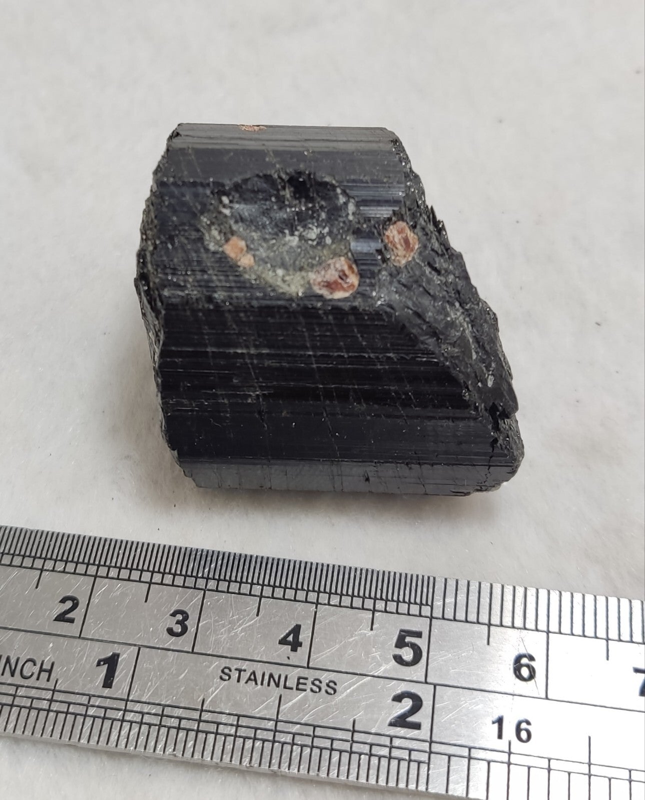 An amazing specimen of terminated black tourmaline 62 grams