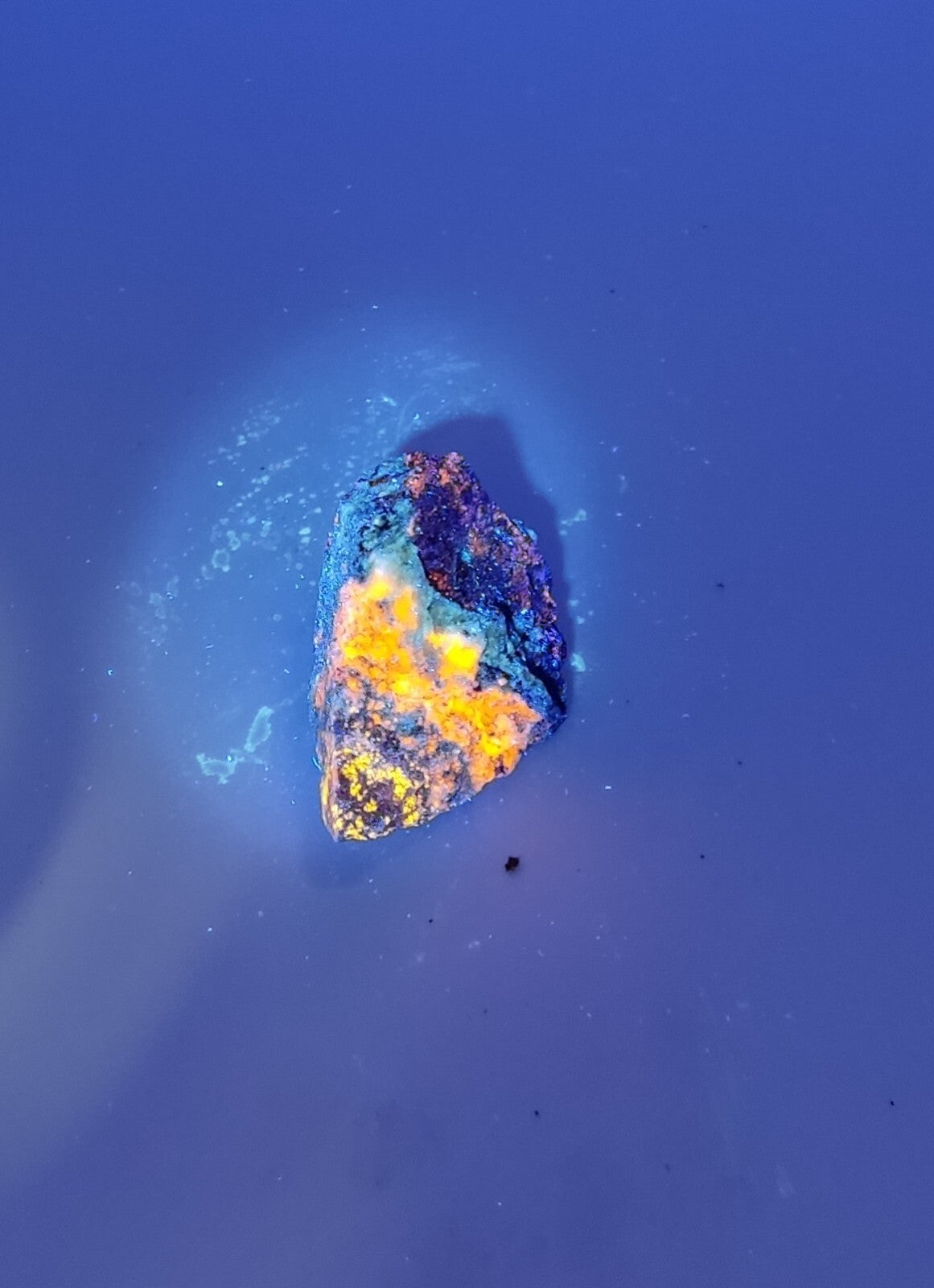 An Aesthetic specimen of fluorescent Lazurite with pyrite 25 grams