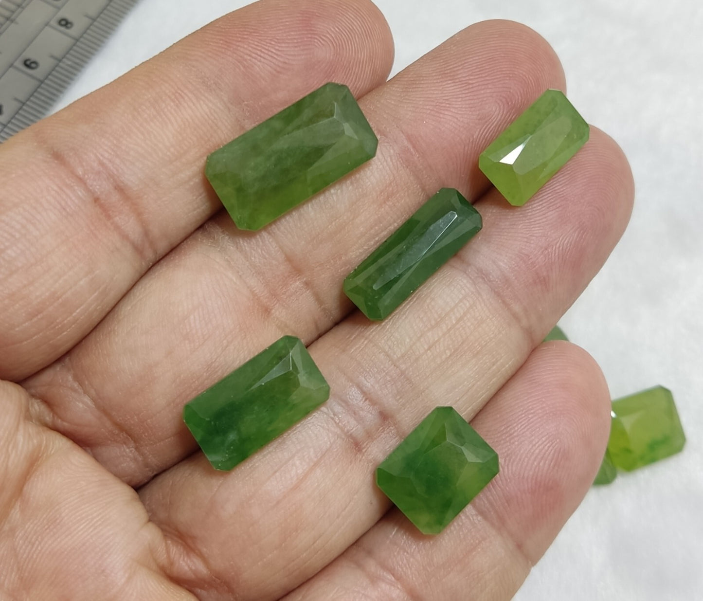 105 Carats faceted hydrogrossular vesuvianite gems