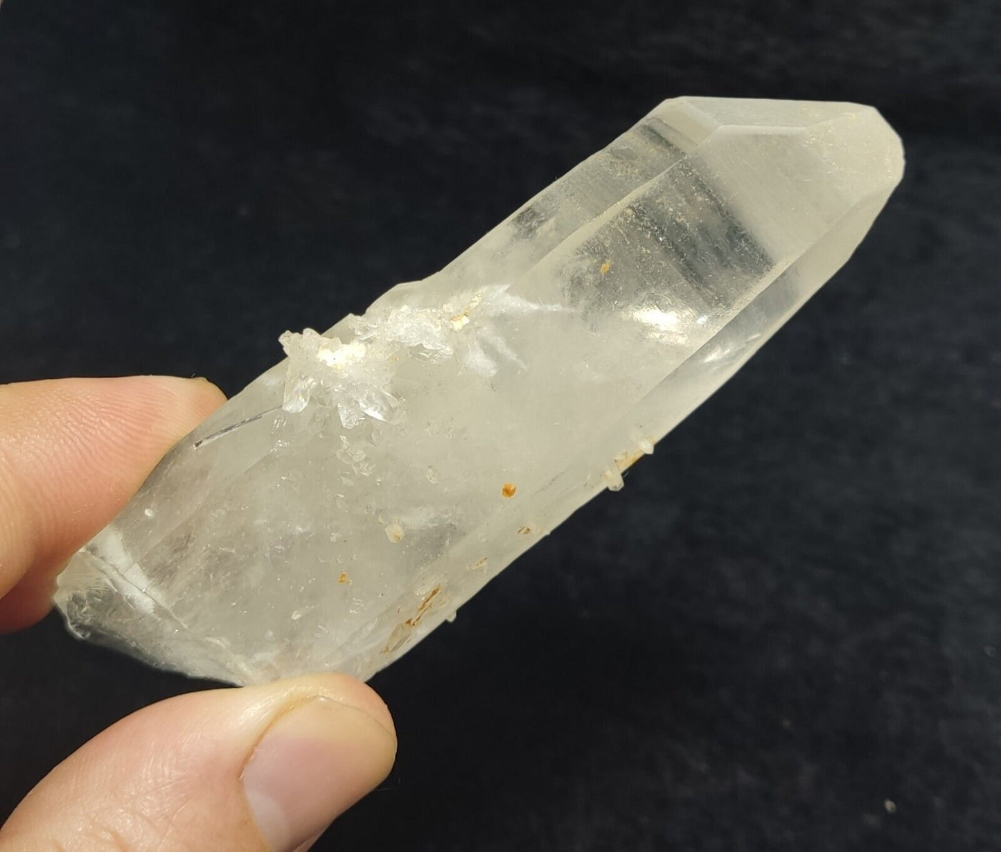 Aesthetic terminated specimen of Quartz crystal with Rutiles Inclusions 84 grams