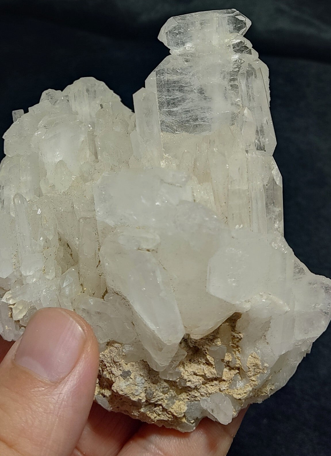 An Aesthetic Specimen Of Faden Quartz Cluster 295 grams